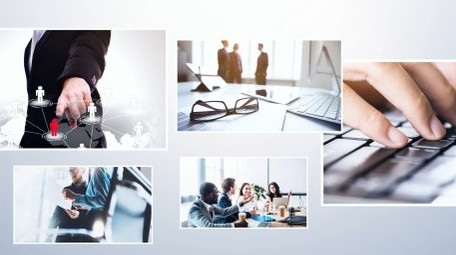 简约明亮科技图文logo汇聚ae模板