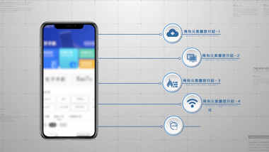 大气的手机互动介绍ae模板