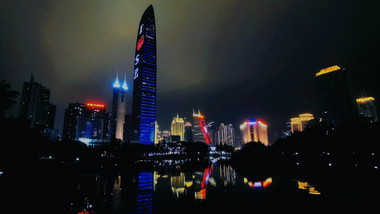 震撼大气深圳京基一百深圳地标夜景延时