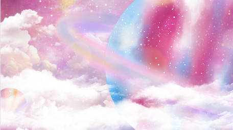 卡通梦幻星球云朵背景视频AE模板
