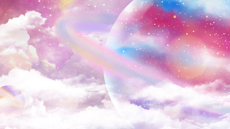 卡通梦幻星球云朵背景视频AE模板