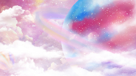 卡通梦幻星球云朵背景视频AE模板