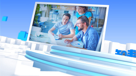 简洁干净三维科技企业图文展示AE模板