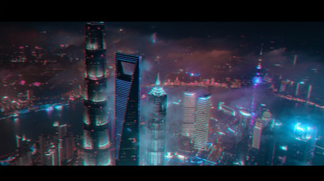 城市宣传毛刺故障图文快闪AE模板