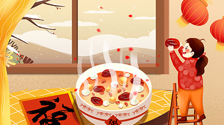 腊八节唯美片头AE模板