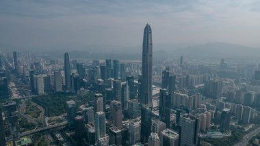 城市<strong>地标</strong>航拍<strong>深圳</strong>平安金融商业建筑移动延时