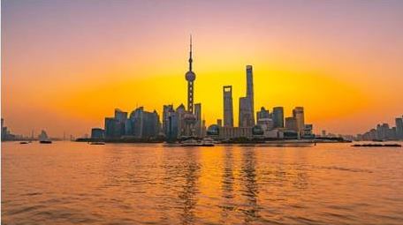 唯美上海黄埔江外滩日出风光8K延时