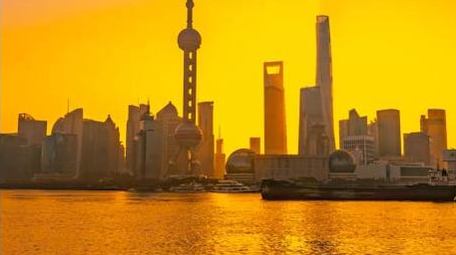 唯美上海黄埔江外滩日出风光8K延时