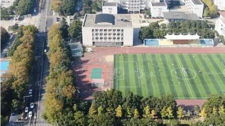 大气校园运动场运动锻炼航拍