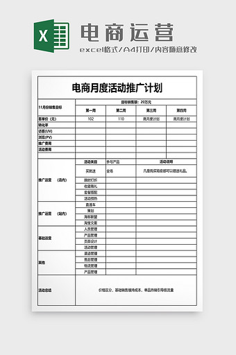 电商月度活动推广计划图片