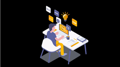 微立体商务办公科技职场电脑MG动画