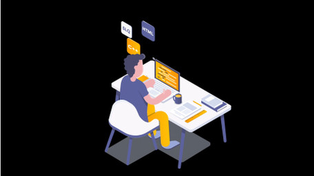 微立体商务办公科技职场电脑MG动画