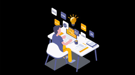 微立体商务办公科技职场电脑MG动画