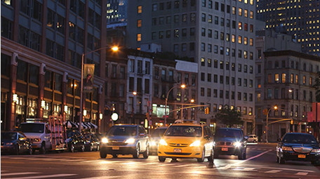 交通延迟酷炫实拍街道城市夜晚人车流动