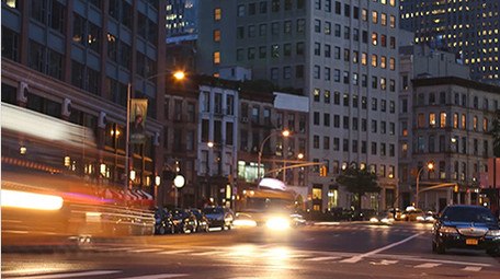 交通延迟酷炫实拍街道城市夜晚人车流动