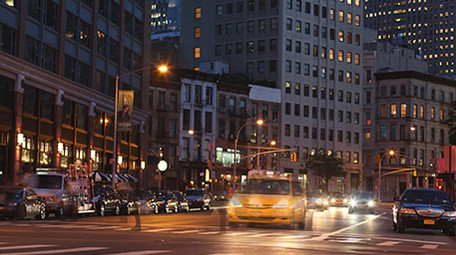 交通延迟酷炫实拍街道城市夜晚人车流动