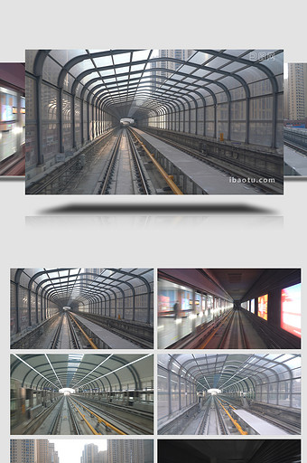 交通运输无人驾驶地铁第一视角实拍图片