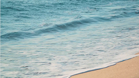 自然海洋实拍海浪沙滩唯美光空镜头