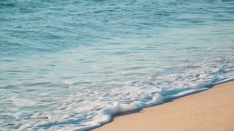 自然海洋实拍海浪沙滩唯美光空镜头