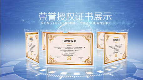 简洁风商务大气荣誉授权证书AE模板视频