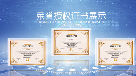 简洁风商务大气荣誉授权证书AE模板视频