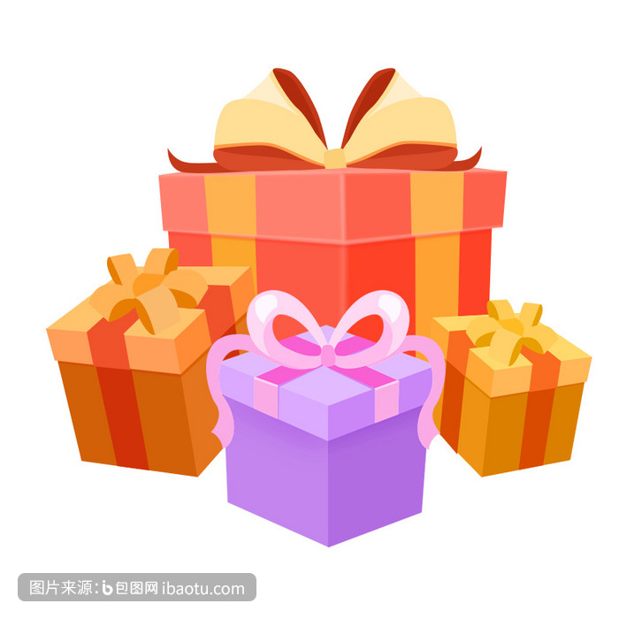 彩色礼盒新年礼物表情包gif图,包图网,图片,素材,模板,免费