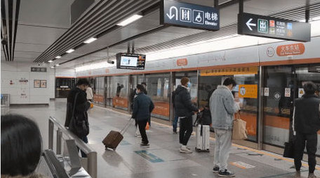 城市交通杭州地铁出站出行旅行4K实拍