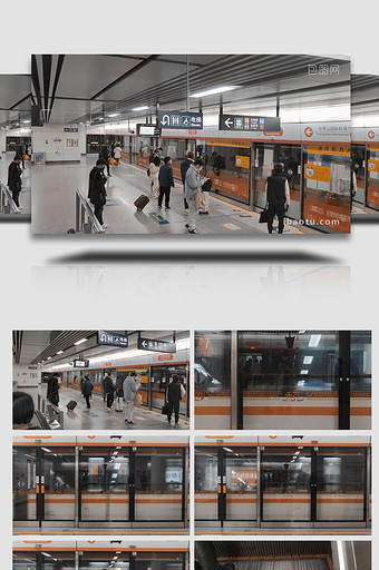 城市交通杭州地铁出站出行旅行4K实拍图片