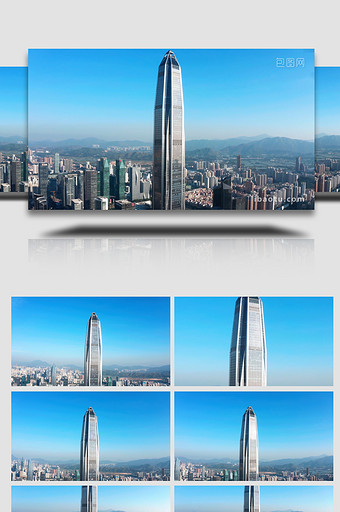 城市地标震撼深圳平安大厦超高层建筑航拍图片