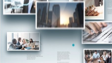 简约大气多图文展示ae模板