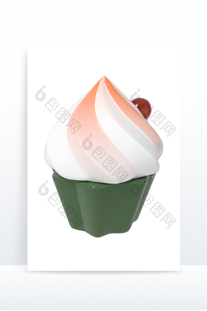 3D元素甜品甜点奶油蛋糕冰淇淋C4D模型图片图片