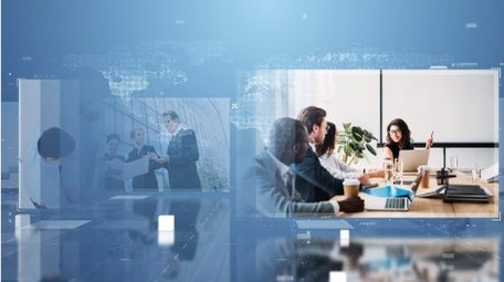 蓝色科技多图文宣传ae模板