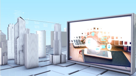 白色建筑三维企业科技图文AE模板