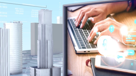 白色建筑三维企业科技图文AE模板