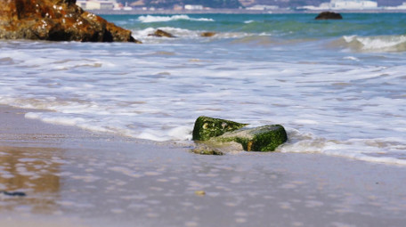 自然海洋唯美蔚蓝大海海水海浪实拍