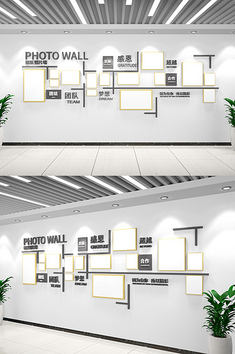 企业风采墙照片墙高大上公司照片墙文化墙图片