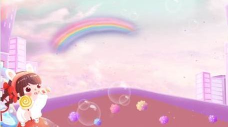 卡通浪漫梦幻泡泡童心筑梦街道背景视频