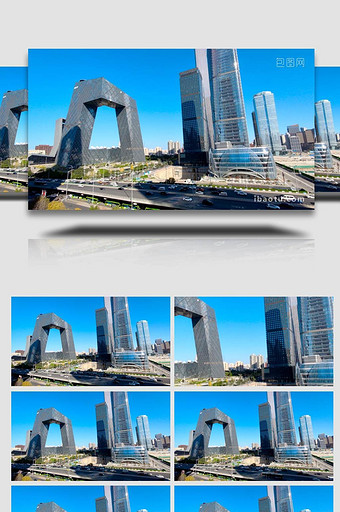 震撼北京CBD国贸商务车流建筑4K延时图片