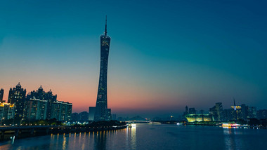 城市<strong>地标广州</strong>城市<strong>地标</strong>小蛮腰日转夜延时摄影