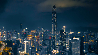 城市夜景<strong>深圳</strong>平安金融中心<strong>深圳地标</strong>黑金延时