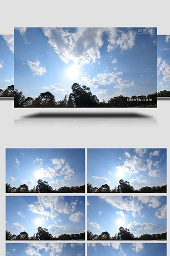 大气日落剪影云层延时摄影视频图片
