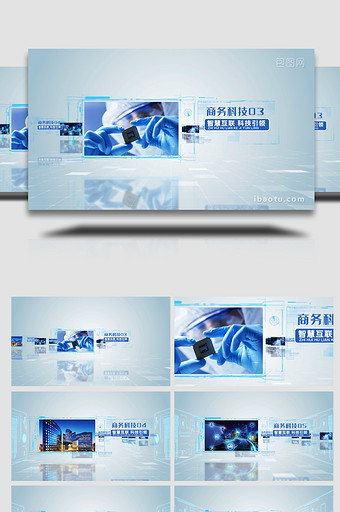 简约清新商务科技图文企业宣传片AE模板图片