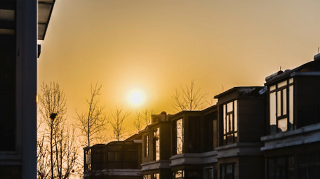 日出剪影太阳升起晨曦之光4K延时摄影