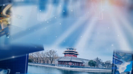 蓝色商务科技企业宣传图文AE模板