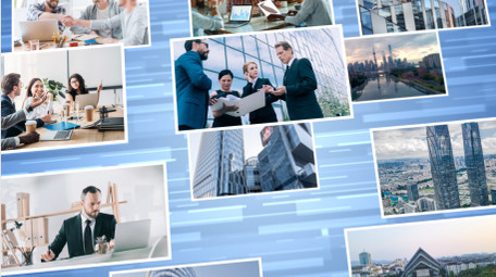 企业宣传多图LOGO汇聚片头AE模板