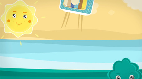 可爱卡通元素动画儿童电视节目片头AE模板