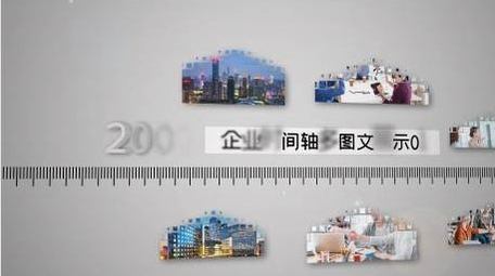 企业时间轴多图文展示AE模板