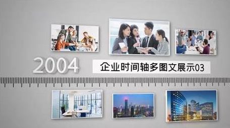 企业时间轴多图文展示AE模板