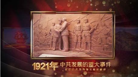 党政历史回顾红色图文展示AE模板