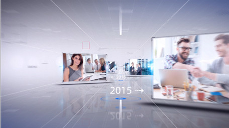 时间线展示商业公司企业发展史片头AE模板